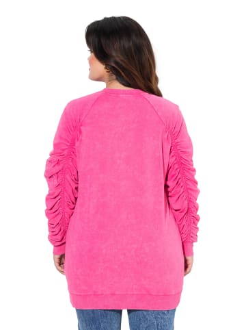 Sweatjacke in hibiskuspink