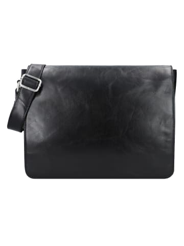 Cambridge Messenger Leder 38 cm Laptopfach schwarz