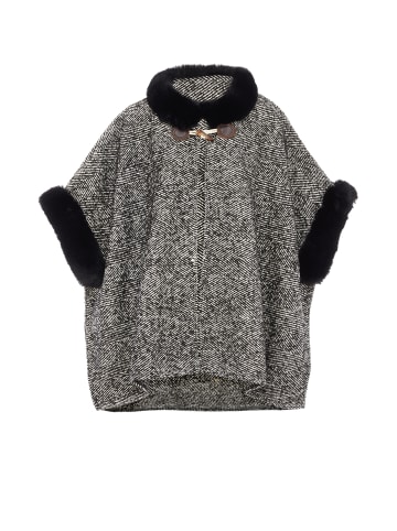 Damen Poncho in Schwarz