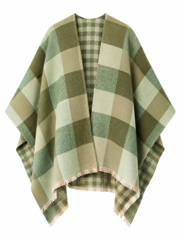 Poncho " Karo " in grün