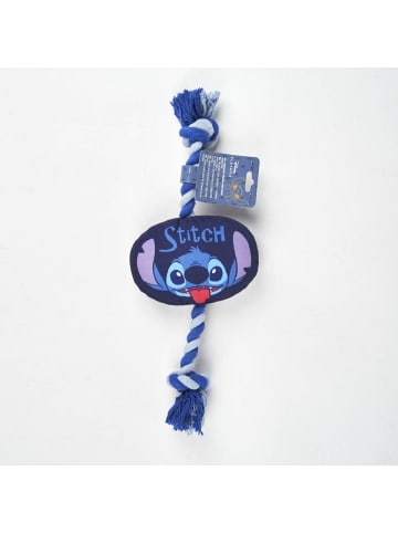 Disney Lilo & Stitch Hundespielzeug Quietschplüsch mit Zerrseil in Blau