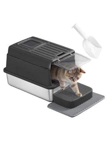Katzentoilette Boxal in Schwarz - (B)60 x (H)38 x (T)40 cm