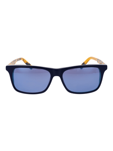 Herren Sonnenbrillen Rechteck Blau