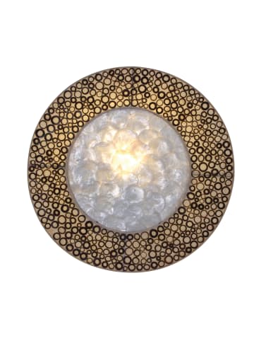 LED Wandleuchte in natur - (L)35 cm x (B)35 cm x (H)12 cm - EEK A