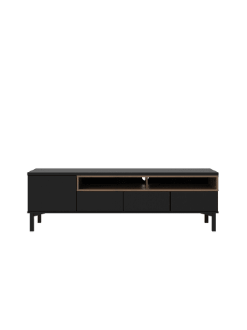 TV Möbel APRIL in Walnuss - (W)155,7  x (H)48,2  x (L)48,25 cm