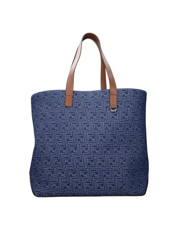 Blau Stoff Schulter Tasche