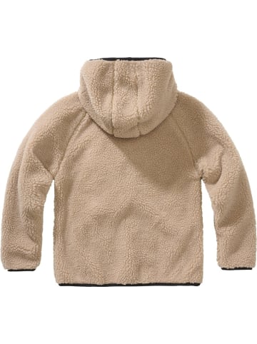 Kinder Fleecejacke/Fleecepullover "Kids Teddyfleece Jacket Hooded" in Braun