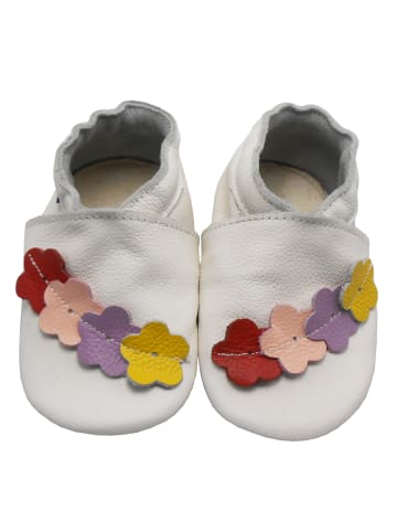 Yalion Leder Lauflernschuhe mit rutschfester Weiß