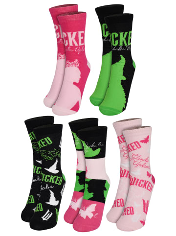 5er Pack Wicked Socken Sneaker Strümpfe in Mehrfarbig