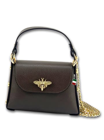 Leder Umhängetasche Florence Tasche dunkelbraun ca. 19cm