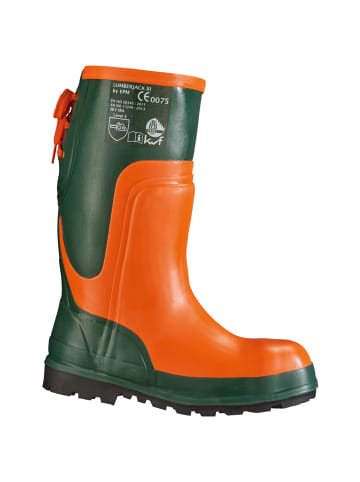 Halbschuh Waldarbeiterstiefel ULME in orange/grün