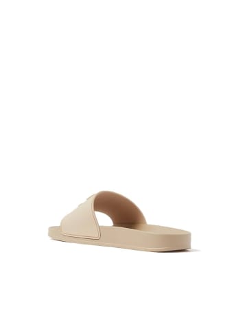 Beige Gummi Pantoletten