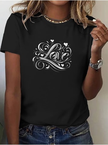 T-Shirt L.O.V.E. SCHWARZ-Grau
