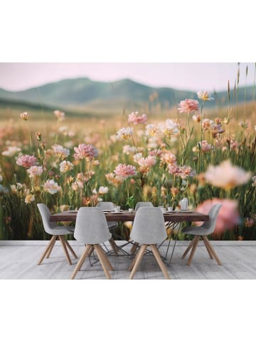 Fototapete Blumen in Grün