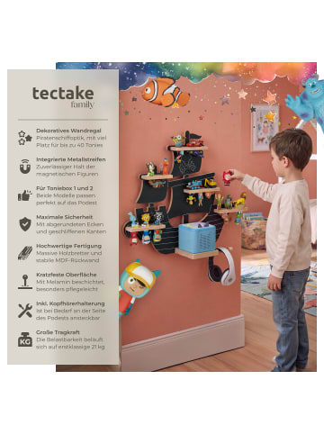 Tonie Regal MyLittleStory Pirate 66,5 x 16,5 x 57 cm, ansteckbare Kopfhörerhalte