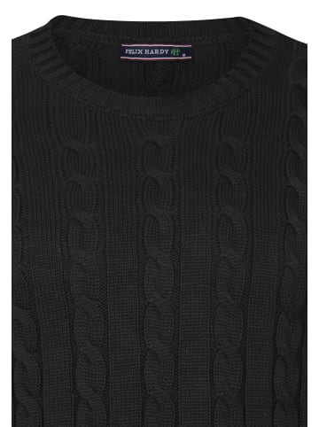 Zopfmuster Pullover in Schwarz