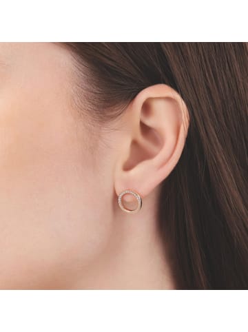 Ohrstecker Silber 925, rosévergoldet in roséfarben