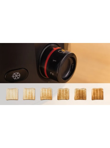 Kompakt Toaster 800 Watt in Schwarz