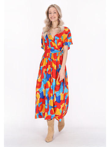 Women Dress in red multicolor