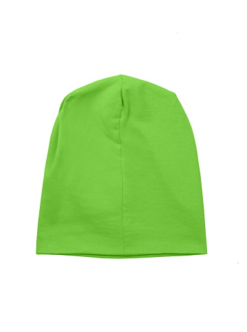 Leichte Kinder- Beanie Mütze "Unifarben", Übergangsmütze, in lime