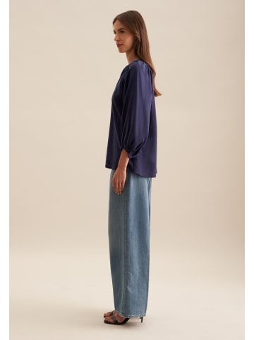 Shirtbluse Oversized in Dunkelblau