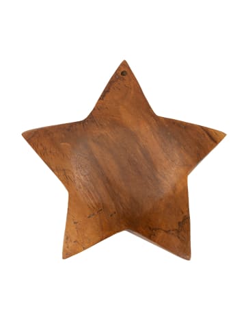 Braune Holzdekoration Ø19x5 cm