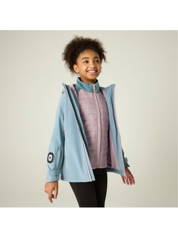 Trektain 3 in 1 Jacke / Outdoorjacke Wasserdicht mit Kapuze in hellblau