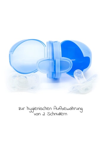 Schnullerbox Duo - Blau in blau