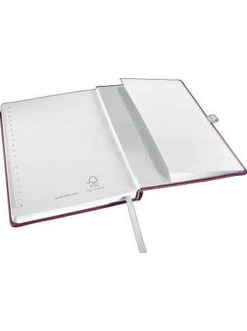 Notizbuch Style HC A5 kariert granat rot