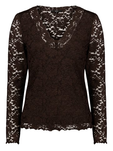 Langarm-Shirt unifarben in Chocolate Plum