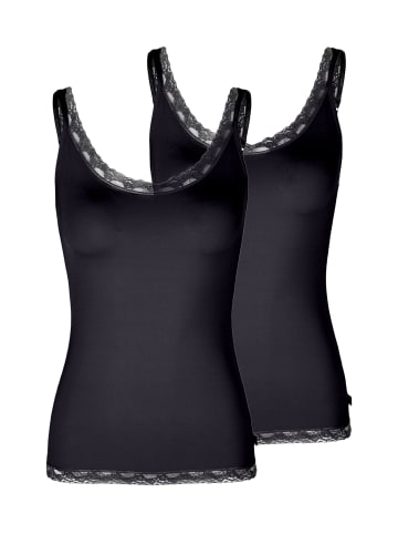 2er Pack Damen Trägertop in schwarz