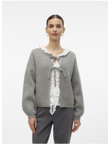 Strickjacke in Medium Grey Melange