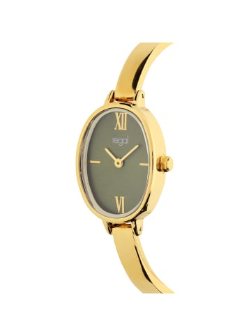 Stahl Quarzuhr Regal Gold