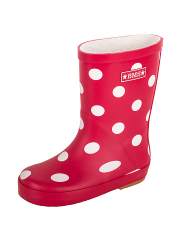 Gummistiefel "Naturkautschuck" in Rot mit Punkten
