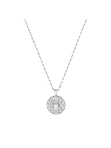 Kette mit Anhänger Edelstahl, IP gold in silber