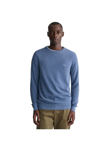 Strickpullover in Jeansblau Melange