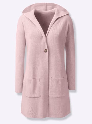 Strickjacke in rosé-champagner-meliert