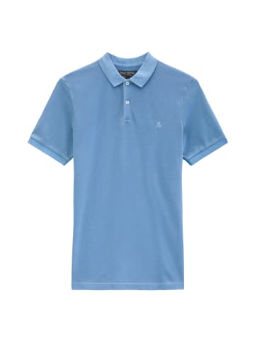 Poloshirt Piqué shaped  garment-dyed in Provincial Blue