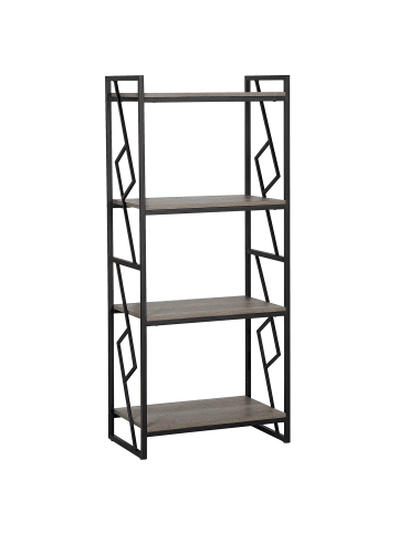 Bücherregal FORRES in Braun/Schwarz - (W) 64 x (H) 143 x (L) 40 cm