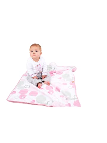 Babydecke dream „Stones" in rosa
