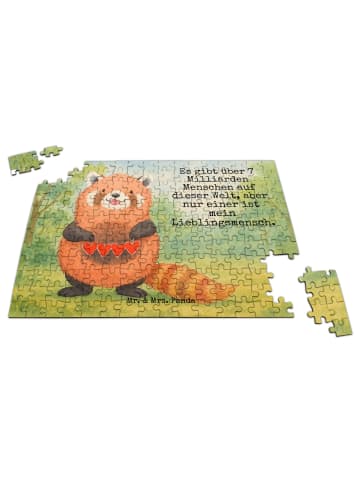 Puzzle Roter Panda Design mit Spruch in Weiß