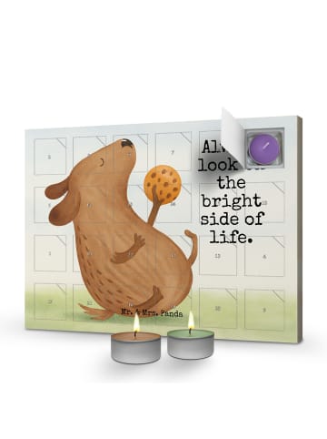 Adventskalender Hund Keks Design mit Spruch in Weiß