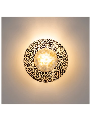 LED Wandleuchte in natur - (L)35 cm x (B)35 cm x (H)12 cm - EEK A
