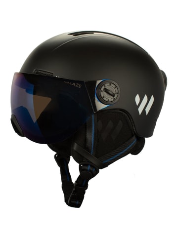 Skihelm mit Visier in schwarz