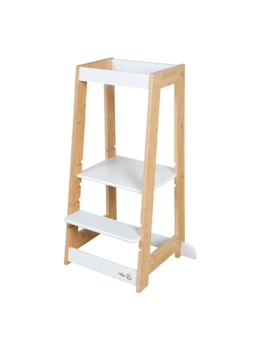 Holz-Lernturm bicolor –Tritthocker für Kinder, Küchenhelfer