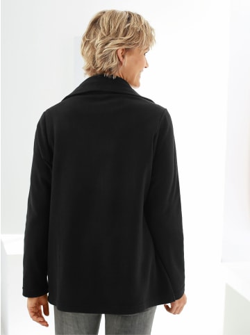Fleece-Jacke in schwarz