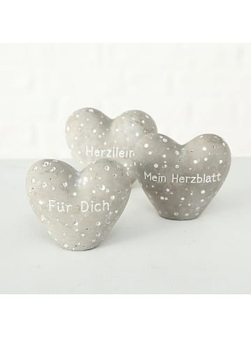 Dekoaufsteller Gracey Hearts in grau
