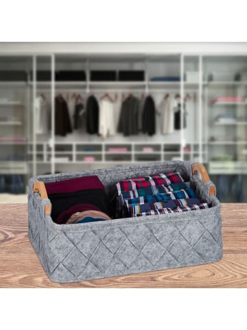 8-tlg. Schrank-Organizer Set in Hellgrau