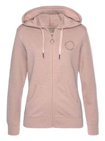 Kapuzensweatjacke in altrosa