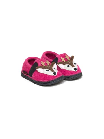 Hausschuh Bobby Appl. Reh in pink
